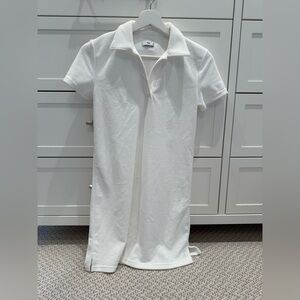 Aritzia- TNA White Terry Polo Dress
